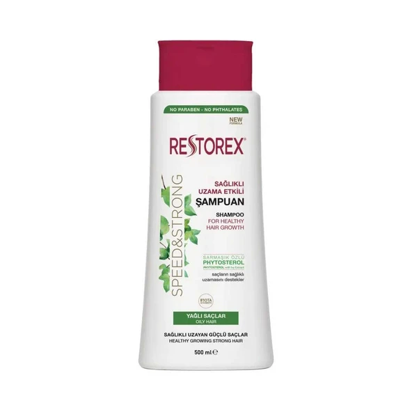 Restorex Speed and Strong Sağlıklı Uzama Etkili Şampuan 500ml Yağlı Saçlar ürün görseli 1