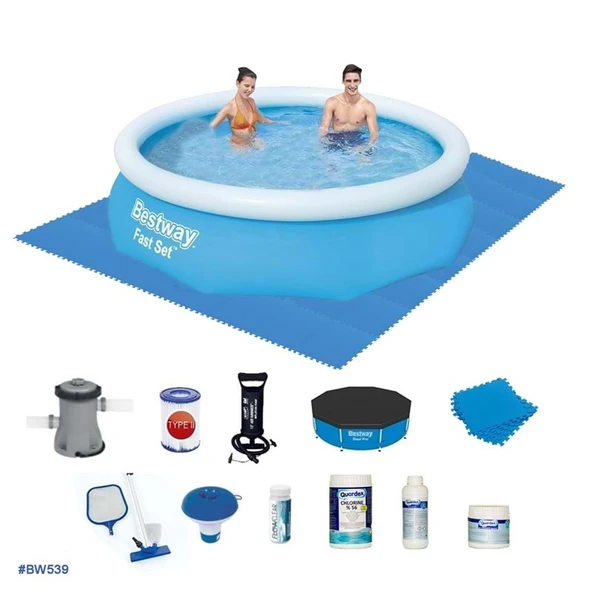 Büyük Şişme Havuz Seti 244x61 cm 57448 BW539 ürün görseli 1