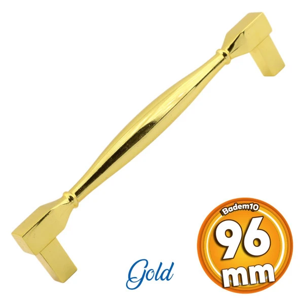 Kare Kulp Mobilya Mutfak Dolabı Çekmece Dolap Kulpları Kapak Kulpu Kulbu Altın (96 MM-9.6 CM) Metal ürün görseli 1