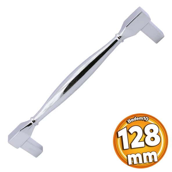 Kare Kulp Mobilya Mutfak Dolabı Çekmece Dolap Kulpları Kapak Kulpu Kulbu Krom Renk 128 mm Metal ürün görseli 1