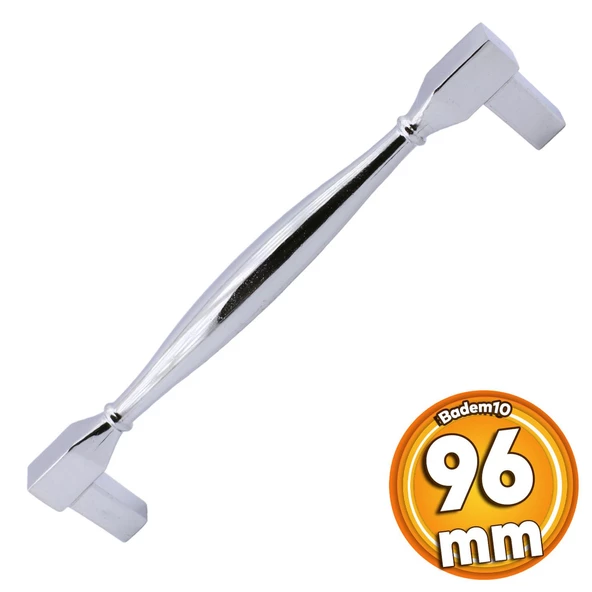 Kare Kulp Mobilya Mutfak Dolabı Çekmece Dolap Kulpları Kapak Kulpu Kulbu Krom Renk 96 mm Metal ürün görseli 1