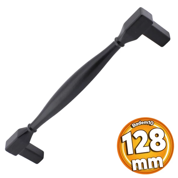 Kare Kulp Mobilya Mutfak Dolabı Çekmece Dolap Kulpları Kapak Kulpu Kulbu Siyah 128 Mm-12.8 Cm Metal ürün görseli 1