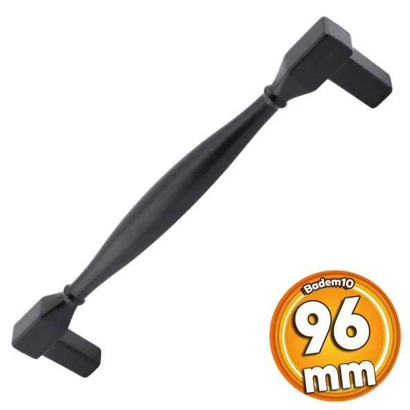 Kare Kulp Mobilya Mutfak Dolabı Çekmece Dolap Kulpları Kapak Kulpu Kulbu Siyah (96 MM-9.6 CM) Metal ürün görseli 1