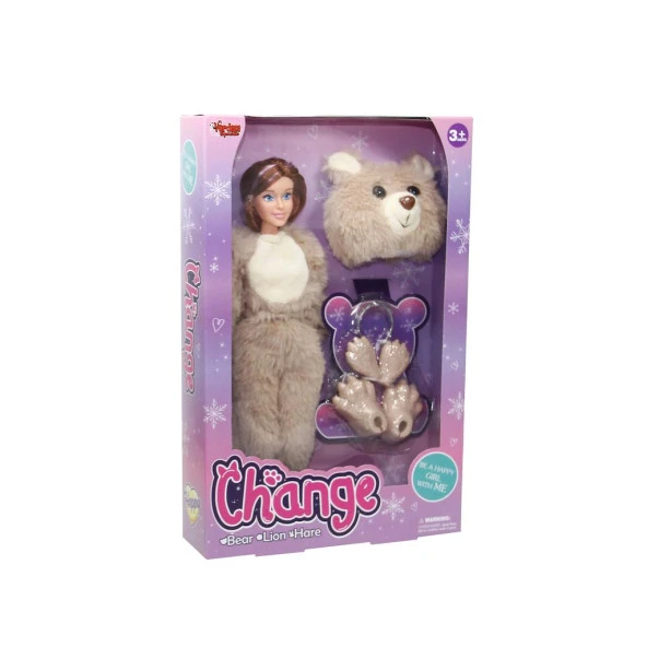 Vardem Change Oyuncak Bej Ayı Aksesuarlı 30 Cm Bebek 66839 ürün görseli 1