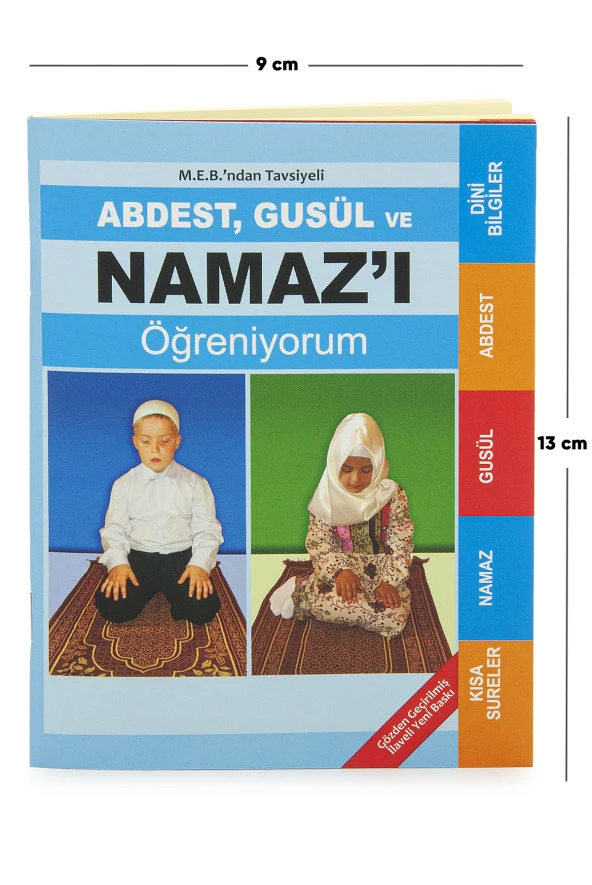Abdest, Gusül ve Namazı Öğreniyorum Kitabı - Cep Boy - Mavi -  M.E.B Tavsiyelidir ürün görseli 1