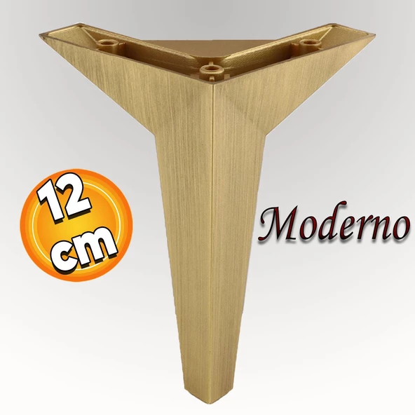 Moderno Mobilya Kanepe Sehpa Tv Ünitesi Baza Koltuk Ayağı Renk Sarı Altın Eskitme 12 Cm Ayakları ürün görseli 1