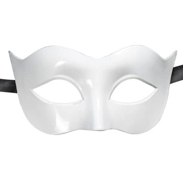 Beyaz Renk Masquerade Kostüm Partisi Venedik Balo Maskesi ürün görseli 1