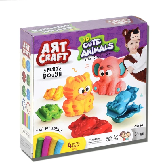 03550 3D HAYVANLAR HAMUR SET 200GR ürün görseli 1