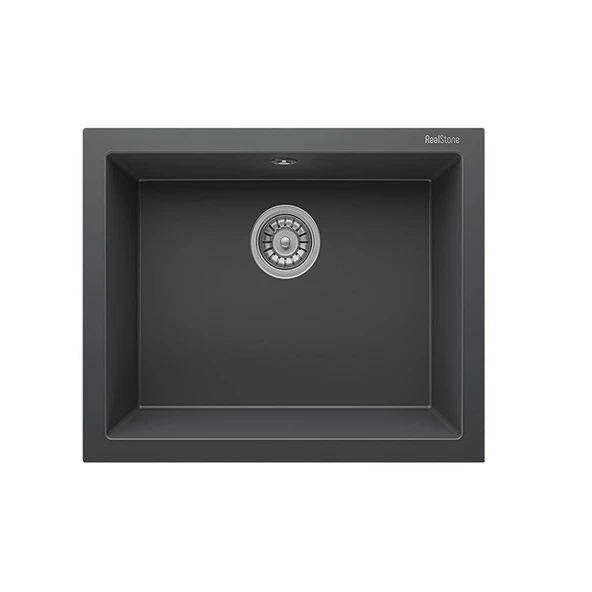 Real Stone K012 Gordion 60 Antrasit Granit Mutfak Eviyesi ürün görseli 1