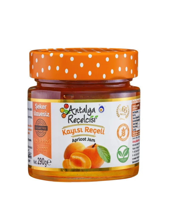 Antalya Reçelcisi Kayısı Reçeli 290g Rafine Şeker İlavesiz ürün görseli 1