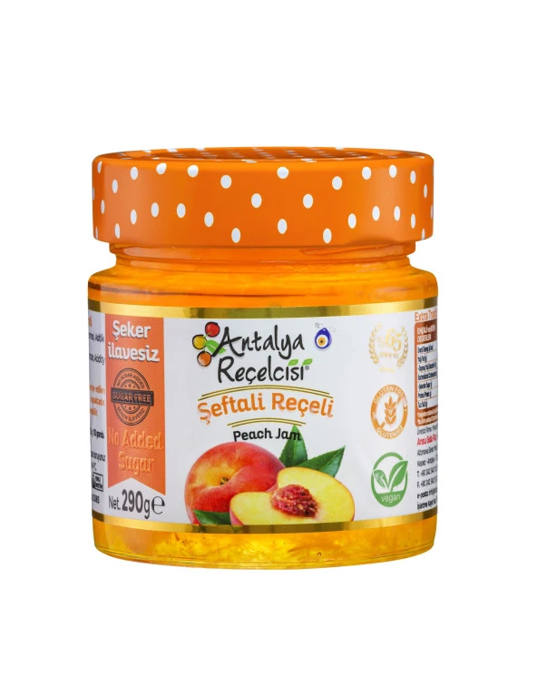 Antalya Reçelcisi Şeftali Reçeli 290g Rafine Şeker İlavesiz ürün görseli 1