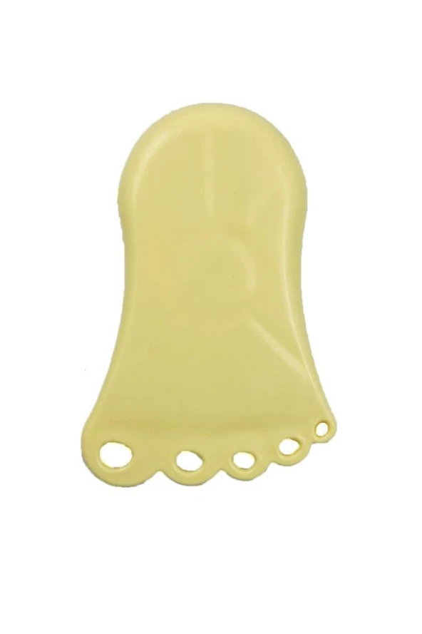 Plastik 2li Ayak Şekilli Kapı Altlığı Altı Stoperi Durdurucu Krem ürün görseli 1