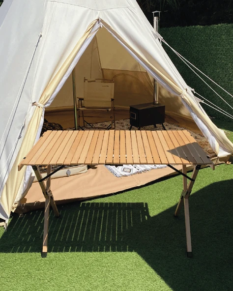 Nurgaz Campout Katlanır Ahşap Kamp Masası NG C106 ürün görseli 1