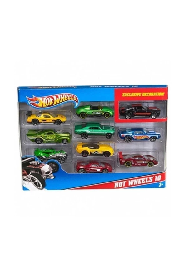 Hot Wheels 10'Lu Araba Seti (Karışık Model) - Resim 2