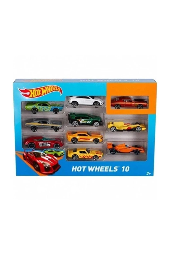 Hot Wheels 10'Lu Araba Seti (Karışık Model) - Resim 3