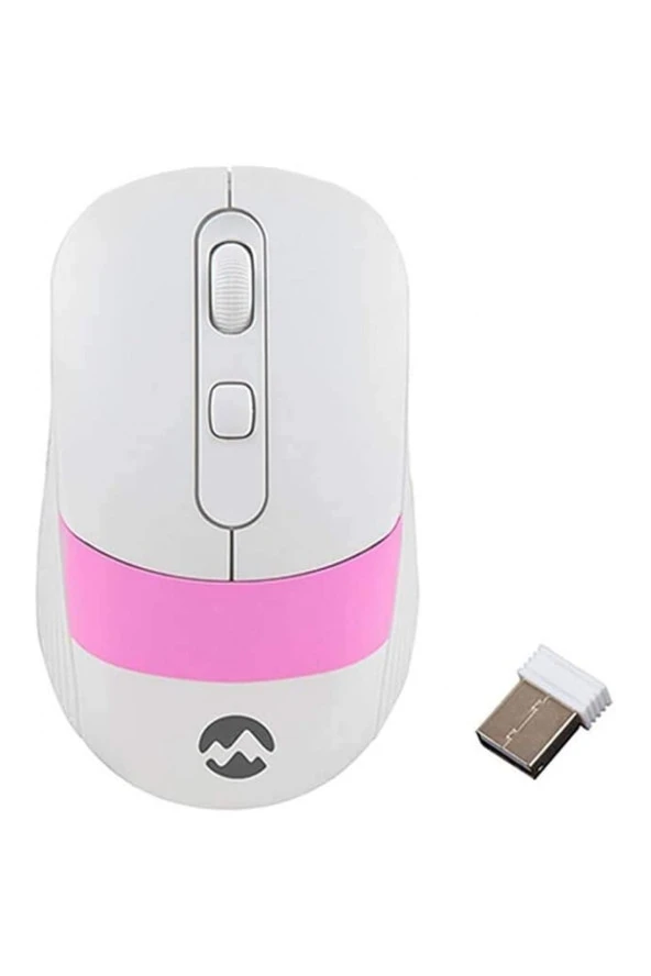 Sm-18 Usb Beyaz/pembe 2.4ghz Optik Kablosuz Mouse ürün görseli 1