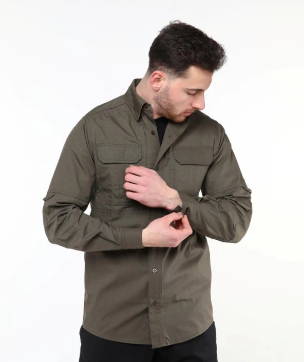 NORTH MOUNTAIN PROTECTİON TACTICAL GÖMLEK YEŞİL - Resim 3