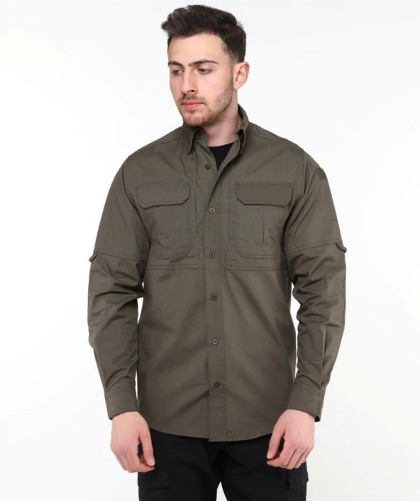 NORTH MOUNTAIN PROTECTİON TACTICAL GÖMLEK YEŞİL - Resim 6