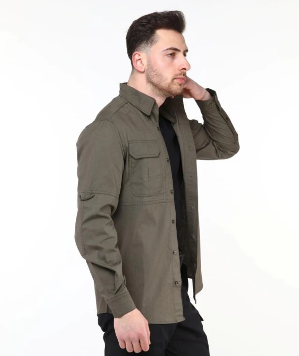NORTH MOUNTAIN PROTECTİON TACTICAL GÖMLEK YEŞİL - Resim 8