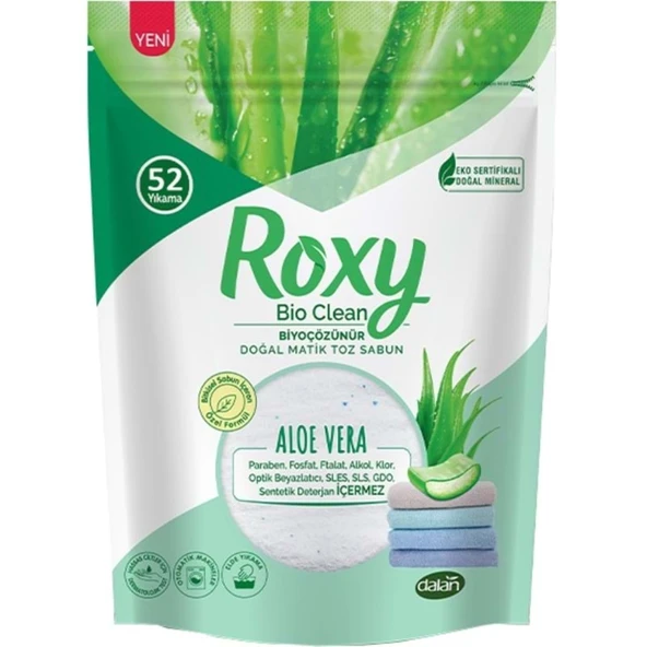 Dalan Roxy Bio Clean Matik Sabun Tozu 1.6Kg Aloe Vera (52 Yıkama) ürün görseli 1