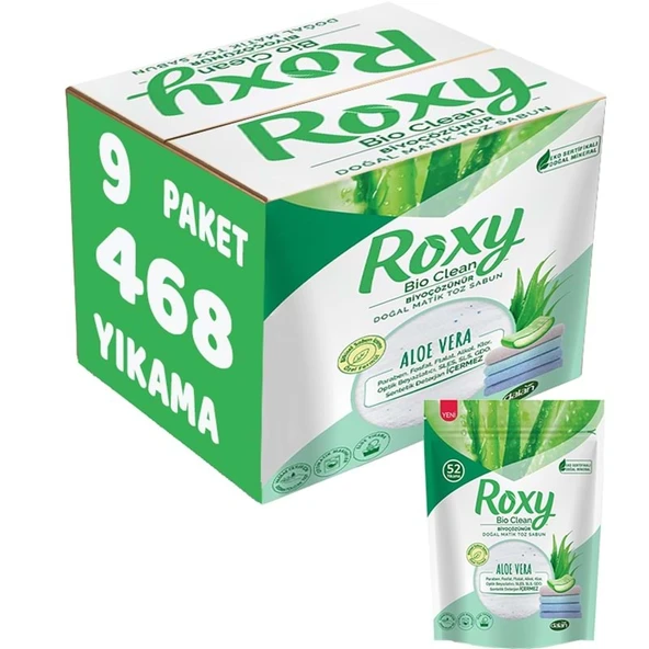 Dalan Roxy Bio Clean Matik Sabun Tozu 1.6Kg Aloe Vera (9 Lu Set) (468 Yıkama) ürün görseli 1