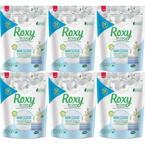 Dalan Roxy Bio Clean Matik Sabun Tozu 800GR Bahar Çiçekleri (6 Lı Set) (156 Yıkama) ürün görseli 1