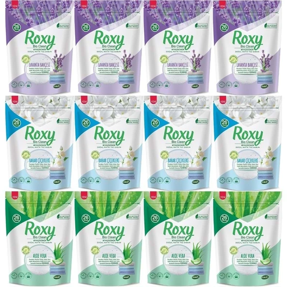Dalan Roxy Bio Clean Matik Sabun Tozu 800GR Karma 12 Li Set (Lavanta/Bahar/Aloe Vera) (312 Yıkama) ürün görseli 1