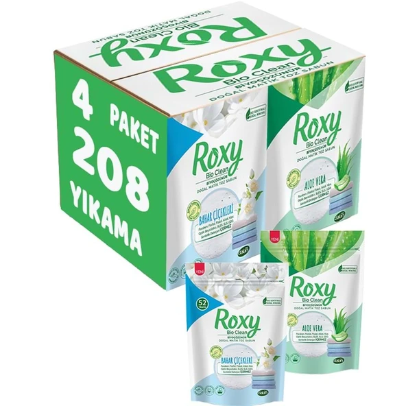 Dalan Roxy Bio Clean Sabun Tozu Karma Set 3.2+3.2Kg:6.4KG Bahar Çiçekleri+Aloe Vera (208 Yıkama) ürün görseli 1
