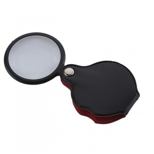 5X-50Mm-Mini Büyüteç Cepte Taşınan Optik Lens Katlanabilir Deri Kaplama Xx1051 ürün görseli 1