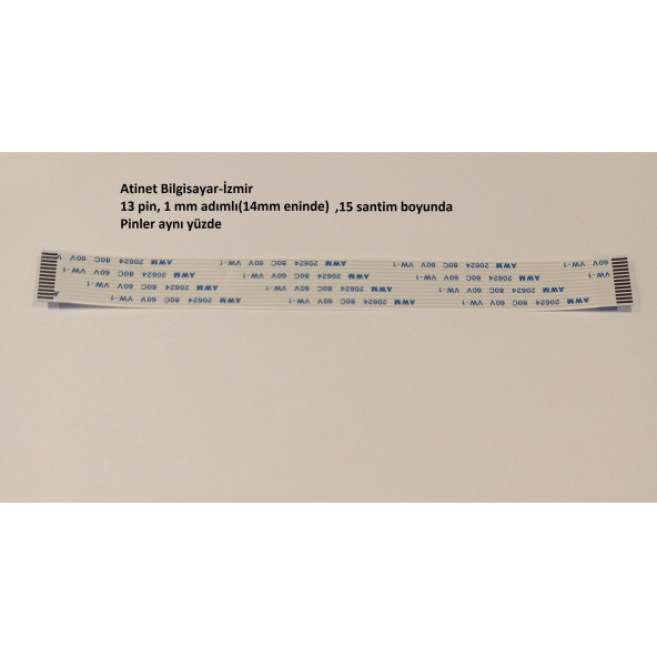 Awm 20624 80C 60V Vw-1 Flex  Kablo 13 Pin 1 mm adımlı 13-1-15A ürün görseli 1