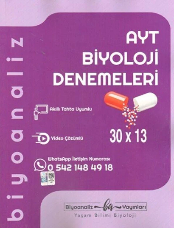 AYT Biyoloji 30 x 13 Denemeleri Biyoanaliz Yayınları ürün görseli 1