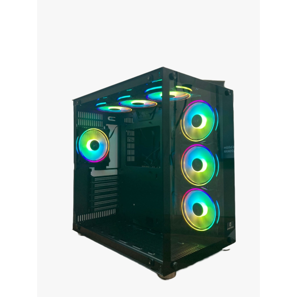GAMEFORCE Atlantis 7x120 Mm Fanlı Rgb Kumandalı Kontrolcülü E-ATX Oyuncu Bilgisayar Kasası ürün görseli 1