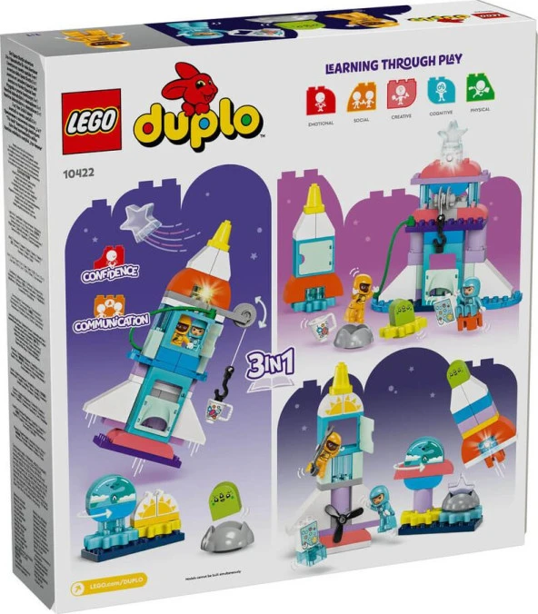 Lego Duplo 10422 3İn1 Space Shuttle Adventure - Resim 2