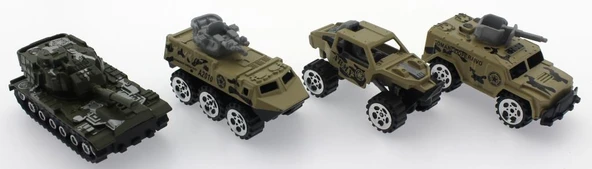4'Lü Die Cast Polis Seti - Resim 2
