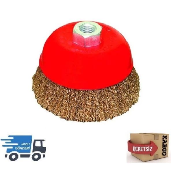 Çanak Daire Tel Fırça Saçaklı 125 Mm ürün görseli 1