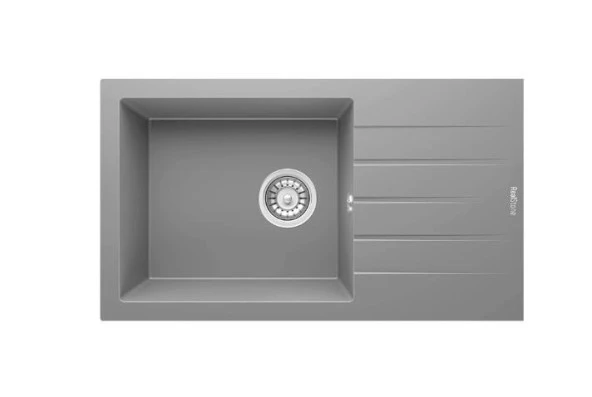 Real Stone P010 ASSOS 76 XL Gri Granit Mutfak Eviyesi 76x43.5 cm ürün görseli 1
