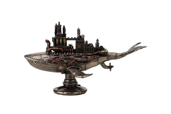 Steampunk Galaktik Balina Biblo Veronese Design - Resim 2