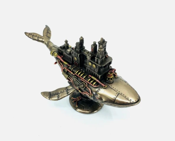 Steampunk Galaktik Balina Biblo Veronese Design - Resim 3