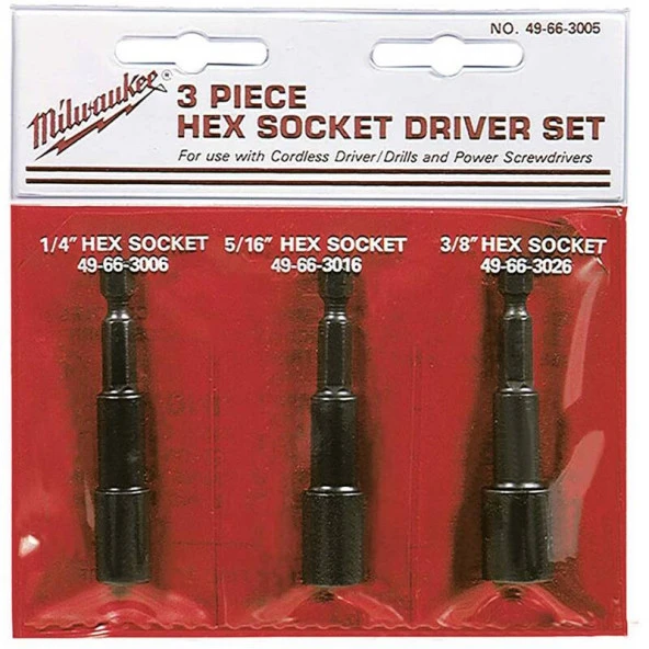 Milwaukee 3 Parça 65 Mm Shockwave Bits Uç Hex Lokma Seti ürün görseli 1