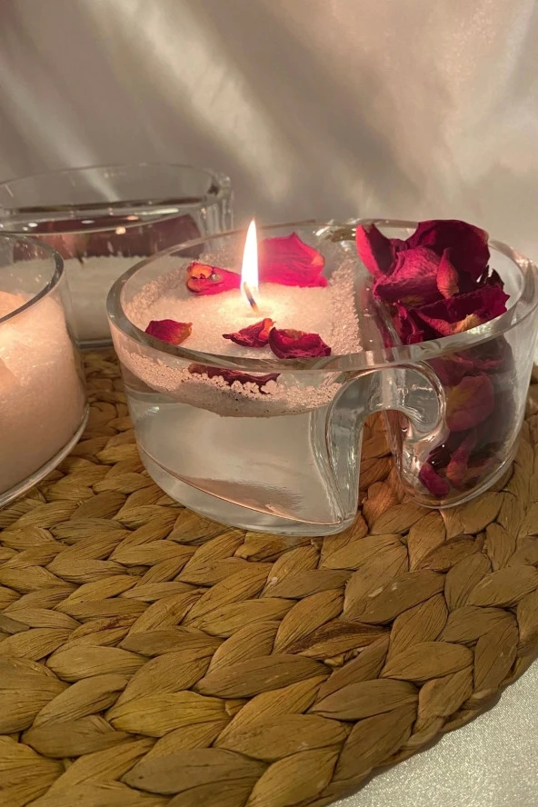 Yılbaşı Noel Cam Mumluk Yüzen Mum 3 lü Set ürün görseli 1
