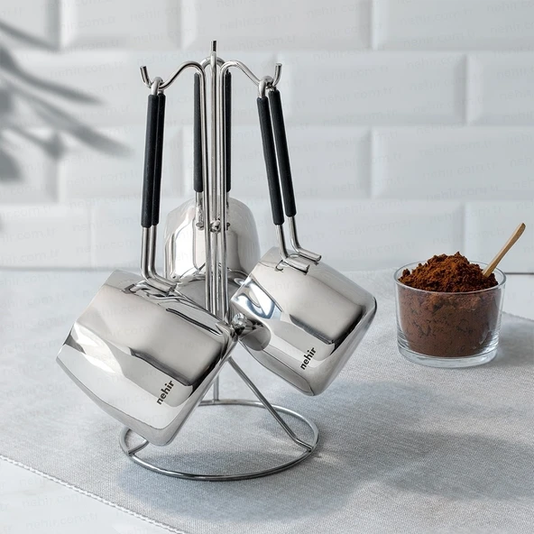 Nehir Modern 4 Parça Cezve Seti - Resim 3
