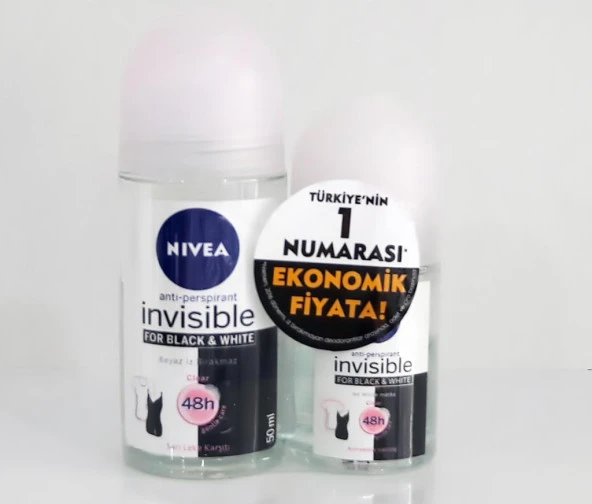 Nivea İnvisible Clear Bayan Roll-On 50 ml + 25 ml Hediye ürün görseli 1