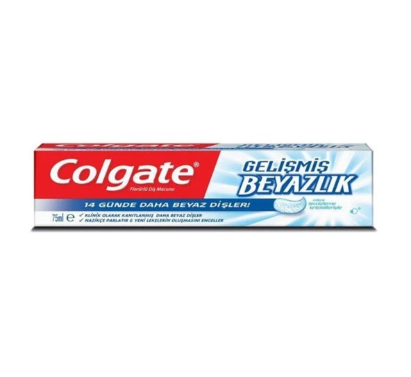 Colgate Gelişmiş Beyazlık Diş Macunu 75 ml 14 Günde Beyazlatıcı ürün görseli 1