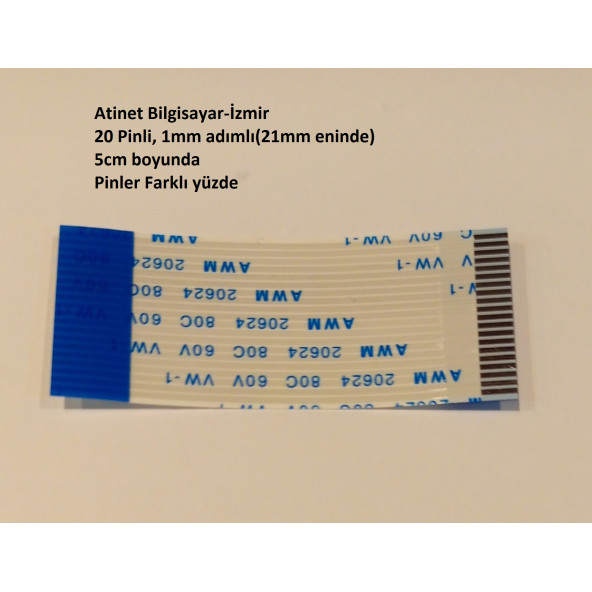 Awm 20624 80C 60V Vw-1 Flex  Kablo 20 Pin, 5 Cm 20-1-5B ürün görseli 1
