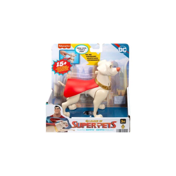 Fisher Price Imaginext Süperman Krypto Köpek Dc League Of Super Pets Sesli Figürler Superman Krypto ürün görseli 1
