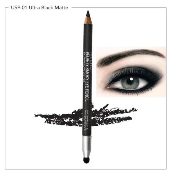 Prestige Velvet Smoky 01 Mat Siyah Göz Kalemi Akma Dağılma Yapmaz ürün görseli 1