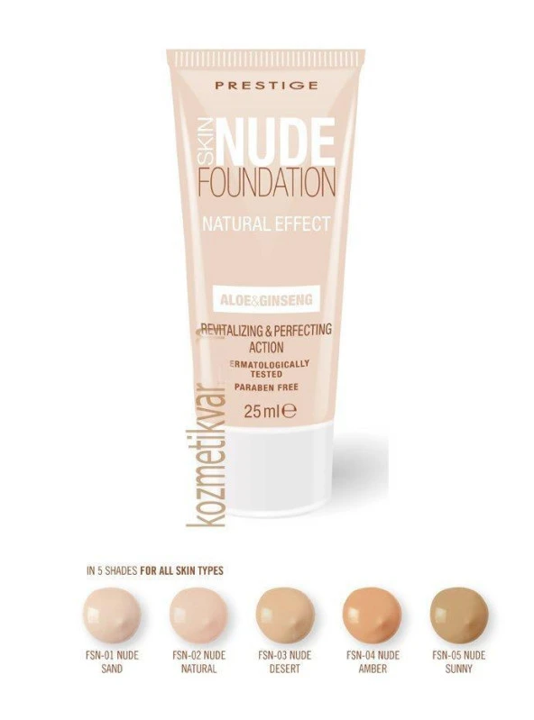 Prestige Skin Nude Fondöten FSN 05 Nude Sunny ürün görseli 1