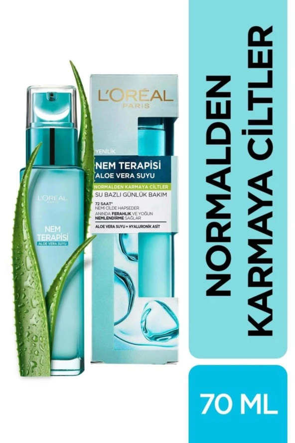 Loreal Nem Terapisi Aloe Vera Suyu Normalden Karmaya Ciltler 70 ml ürün görseli 1