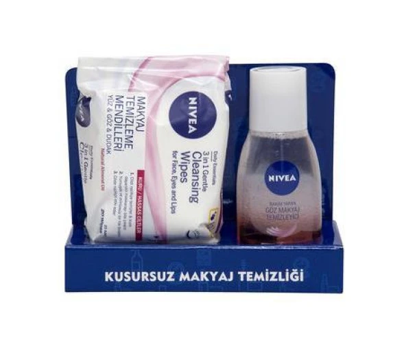 Nivea Bakım Yapan Göz Makyaj Temizleyicisi Pembe 125Ml + Mendil HEDİYELİ ürün görseli 1