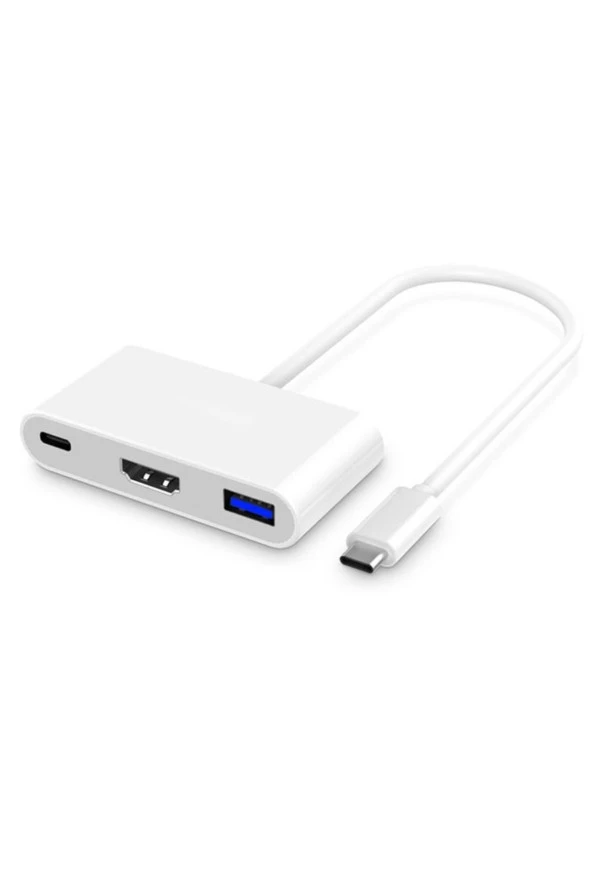 LEBRON  Type-C To 3 in 1 Type C USB Hub/Type C-HDMI ürün görseli 1
